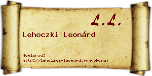 Lehoczki Leonárd névjegykártya